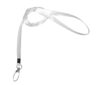 Κορδόνι συνεδρίων λευκό, μήκος 2x46εκ.x1εκ. πλάτος 100τμχ.
