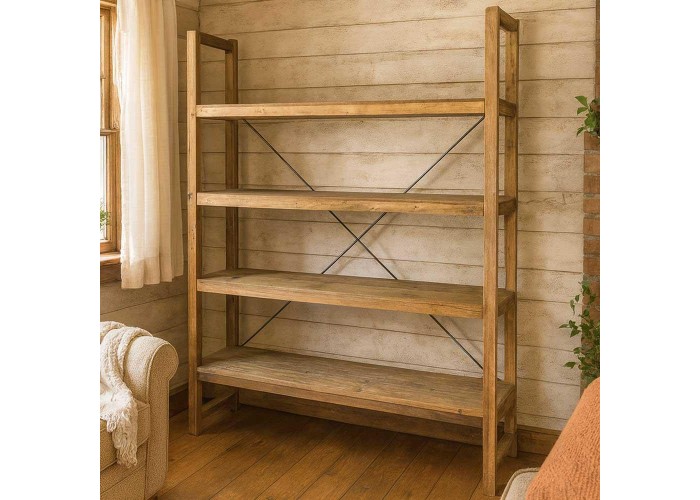 Ραφιέρα Nextdeco ανακυκλωμένο ξύλο teak - mahoni Υ200xM185xΠ39εκ