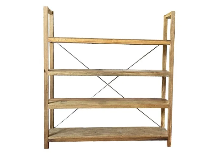 Ραφιέρα Nextdeco ανακυκλωμένο ξύλο teak - mahoni Υ200xM185xΠ39εκ