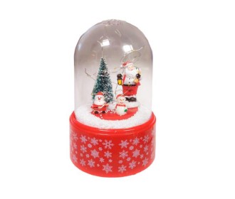 Χριστουγεννιάτικη χιονόμπαλα με φώς, μουσική και κίνηση 15x23εκ.