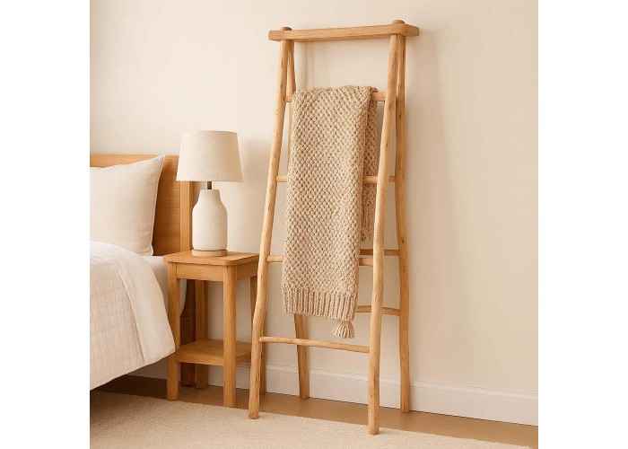 Σκάλα - Κρεμάστρα Nextdeco ανακυκλωμένο  ξύλο teak Υ150xΜ53xΠ65/12xεκ