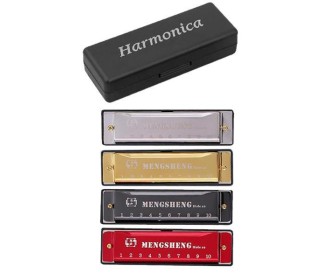 Φυσαρμόνικα μεταλλική με 10 τρύπες 10,5x3εκ. Φυσαρμόνικα μεταλλική με 10 τρύπες 10,5x3εκ.