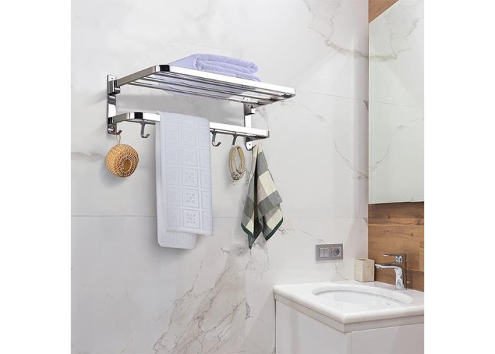 Κρεμάστρα επιτοίχια inox Υ18,6x80x23εκ. Κρεμάστρα επιτοίχια inox Υ18,6x80x23εκ.