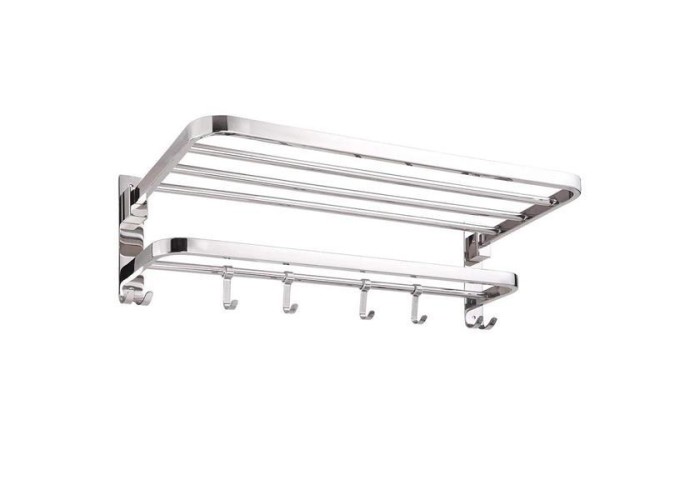 Κρεμάστρα επιτοίχια inox Υ18,6x80x23εκ.