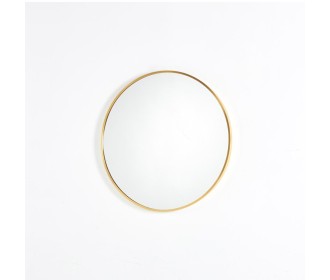 Καθρέφτης επιτοίχιος στρογγυλός Nextdeco χρυσό μεταλλικό πλαίσιο Ø50εκ.