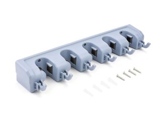 Επιτοίχια βάση για σκούπες με 5 θήκες 65x8,5x6,2εκ. Επιτοίχια βάση για σκούπες με 5 θήκες 65x8,5x6,2εκ.