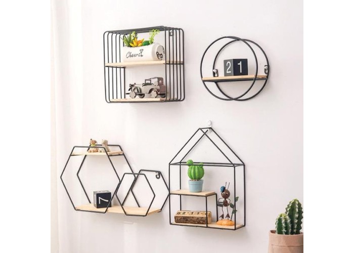 Ράφι επιτοίχιο Nextdeco minimal διπλό μαύρο Υ32,5x24,5x8εκ. Ράφι επιτοίχιο Nextdeco minimal διπλό μαύρο Υ32,5x24,5x8εκ.