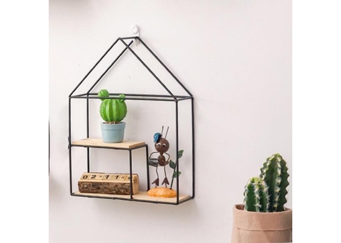 Ράφι επιτοίχιο Nextdeco minimal διπλό μαύρο Υ32,5x24,5x8εκ. Ράφι επιτοίχιο Nextdeco minimal διπλό μαύρο Υ32,5x24,5x8εκ.