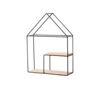 Ράφι επιτοίχιο Nextdeco minimal διπλό μαύρο Υ32,5x24,5x8εκ. Ράφι επιτοίχιο Nextdeco minimal διπλό μαύρο Υ32,5x24,5x8εκ.