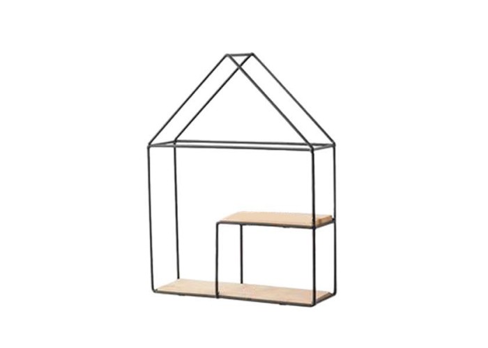 Ράφι επιτοίχιο Nextdeco minimal διπλό μαύρο Υ32,5x24,5x8εκ. Ράφι επιτοίχιο Nextdeco minimal διπλό μαύρο Υ32,5x24,5x8εκ.