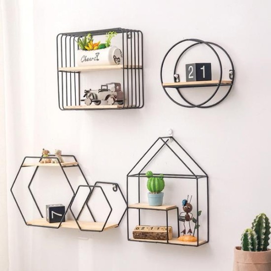 Ράφι επιτοίχιο Nextdeco minimal εξάγωνο μαύρο Υ25x25x12εκ. Ράφι επιτοίχιο Nextdeco minimal εξάγωνο μαύρο Υ25x25x12εκ.