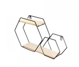 Ράφι επιτοίχιο Nextdeco minimal εξάγωνο μαύρο Υ25x25x12εκ. Ράφι επιτοίχιο Nextdeco minimal εξάγωνο μαύρο Υ25x25x12εκ.