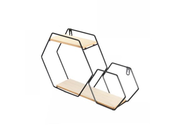 Ράφι επιτοίχιο Nextdeco minimal εξάγωνο μαύρο Υ25x25x12εκ. Ράφι επιτοίχιο Nextdeco minimal εξάγωνο μαύρο Υ25x25x12εκ.