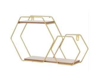 Ράφι επιτοίχιο Nextdeco minimal εξάγωνο χρυσό Υ25x25x12εκ. Ράφι επιτοίχιο Nextdeco minimal εξάγωνο χρυσό Υ25x25x12εκ.