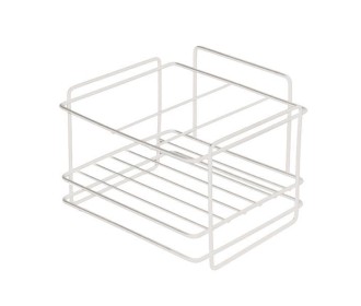 Θήκη οργάνωσης νεροχύτη λευκή μεταλλική Υ12x18,5x10εκ. Θήκη οργάνωσης νεροχύτη λευκή μεταλλική Υ12x18,5x10εκ.