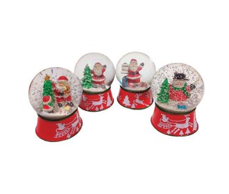 Χριστουγεννιάτικη χιονόμπαλα 14εκ. κοκτέηλ