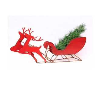 Χριστουγεννιάτικο διακοσμητικό ξύλινο έλκηθρο με φως Υ18,5x60x12,5εκ. Χριστουγεννιάτικο διακοσμητικό ξύλινο έλκηθρο με φως Υ18,5x60x12,5εκ.