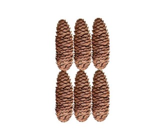 Χριστουγεννιάτικα διακοσμητικά κουκουνάρια 6,5-7εκ. 12τμχ.