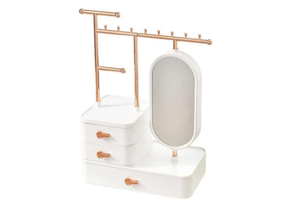 Θήκη οργάνωσης κοσμημάτων λευκή 25x15xΥ37,5εκ. Θήκη οργάνωσης κοσμημάτων λευκή 25x15xΥ37,5εκ.