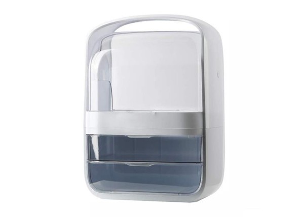 Θήκη οργάνωσης καλλυντικών λευκή 27x19,5xΥ36,5εκ. Θήκη οργάνωσης καλλυντικών λευκή 27x19,5xΥ36,5εκ.