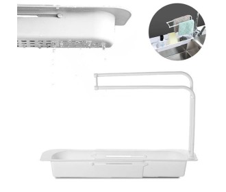 Θήκη οργάνωσης νεροχύτη τηλεσκοπική 37-48x9xΥ29εκ. λευκή Θήκη οργάνωσης νεροχύτη τηλεσκοπική 37-48x9xΥ29εκ. λευκή