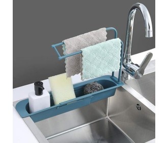 Θήκη οργάνωσης νεροχύτη τηλεσκοπική 37-48x9xΥ29εκ. μπλε