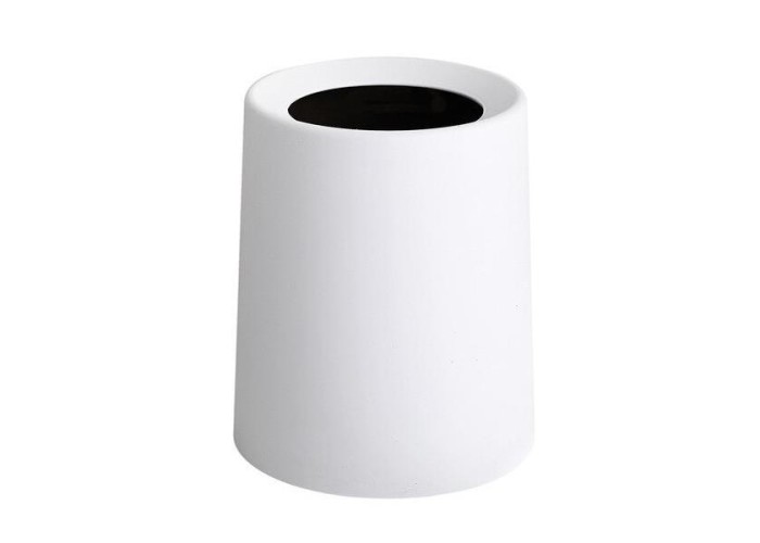 Κάδος απορριμμάτων PP 10lt 23x23xΥ31εκ. λευκός