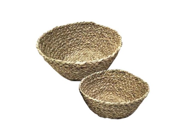 Σετ 2 καλάθια ψάθινα οβάλ  23x19xΥ8εκ., - 20x17xΥ6,5εκ. Σετ 2 καλάθια ψάθινα οβάλ  23x19xΥ8εκ., - 20x17xΥ6,5εκ.