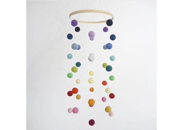 Διακοσμητικό mobile με χρωματιστά πομ-πομ 20x60εκ. Διακοσμητικό mobile με χρωματιστά πομ-πομ 20x60εκ.