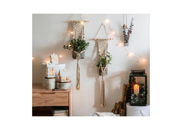 Κρεμαστή θήκη για γλάστρα μακραμέ 95εκ.