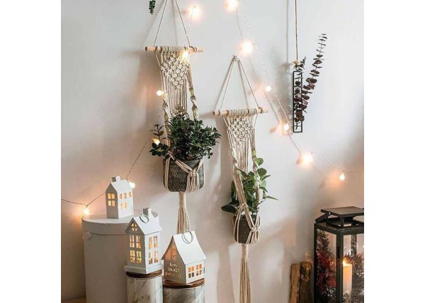 Κρεμαστή θήκη για γλάστρα μακραμέ 95εκ.