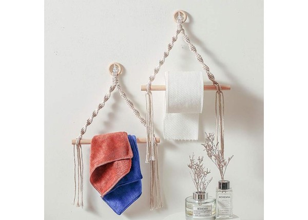 Κρεμαστό επιτοίχιο μακραμέ 25x20εκ. Κρεμαστό επιτοίχιο μακραμέ 25x20εκ.