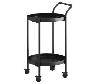 Τραπέζι - τρόλεϊ μεταλλικό με 2 επίπεδα μαύρο 44x40xΥ60εκ. Τραπέζι - τρόλεϊ μεταλλικό με 2 επίπεδα μαύρο 44x40xΥ60εκ.