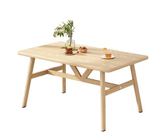 Τραπέζι κουζίνας σε φυσικό χρώμα 140x80xΥ75εκ.