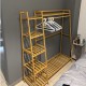 Κρεμάστρα ράγα οργάνωσης ρούχων Nextdeco ξύλινη μπαμπού Υ140x40x130εκ.
