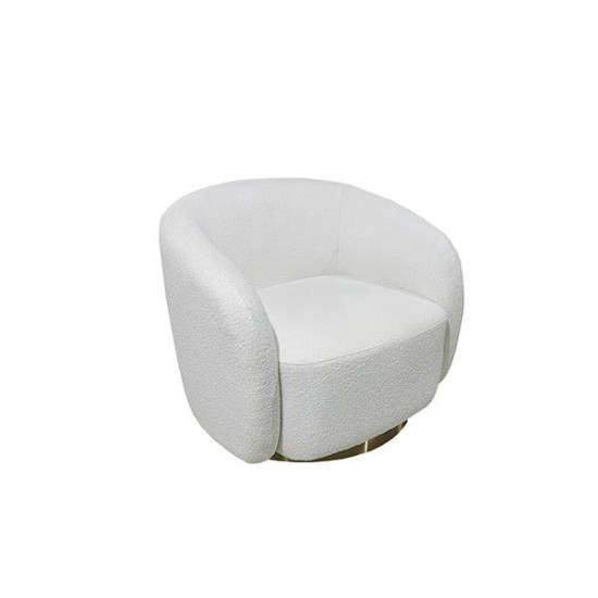 Πολυθρόνα Nextdeco Bouclé Scot μπεζ με χρυσή βάση 54x57xΥ75εκ. Πολυθρόνα Nextdeco Bouclé Scot μπεζ με χρυσή βάση 54x57xΥ75εκ.