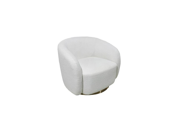 Πολυθρόνα Nextdeco Bouclé Scot μπεζ με χρυσή βάση 54x57xΥ75εκ. Πολυθρόνα Nextdeco Bouclé Scot μπεζ με χρυσή βάση 54x57xΥ75εκ.
