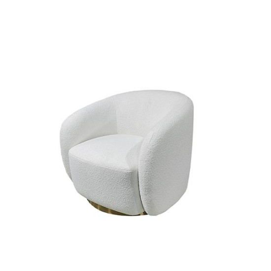 Πολυθρόνα Nextdeco Bouclé Scot μπεζ με χρυσή βάση 54x57xΥ75εκ. Πολυθρόνα Nextdeco Bouclé Scot μπεζ με χρυσή βάση 54x57xΥ75εκ.