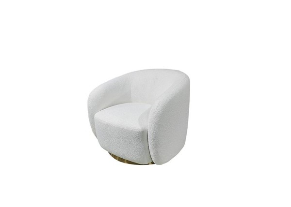 Πολυθρόνα Nextdeco Bouclé Scot μπεζ με χρυσή βάση 54x57xΥ75εκ. Πολυθρόνα Nextdeco Bouclé Scot μπεζ με χρυσή βάση 54x57xΥ75εκ.