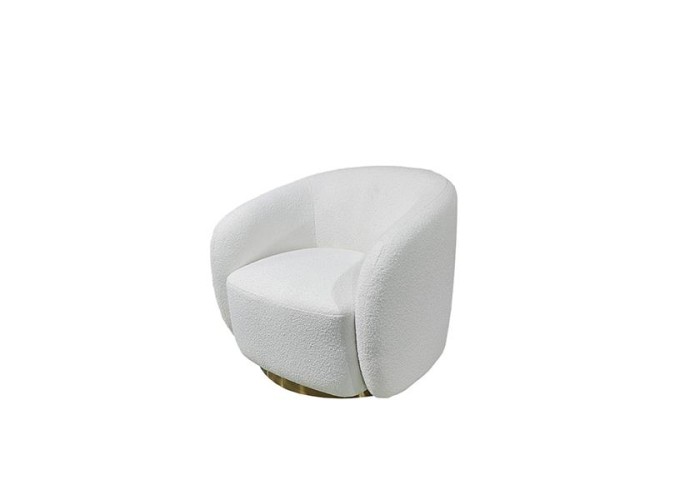 Πολυθρόνα Nextdeco Bouclé Scot μπεζ με χρυσή βάση 54x57xΥ75εκ. Πολυθρόνα Nextdeco Bouclé Scot μπεζ με χρυσή βάση 54x57xΥ75εκ.