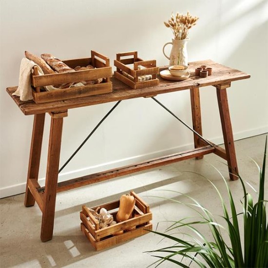 Κονσόλα Nextdeco Tribeca από ξύλο teak - mahoni Υ80x100x40εκ. Κονσόλα Nextdeco Tribeca από ξύλο teak - mahoni Υ80x100x40εκ.