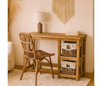 Γραφείο Nextdeco Tribeca ανακυκλωμένο ξύλο teak Υ80x40x120εκ.