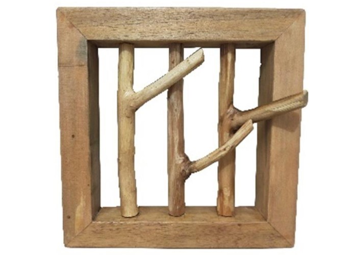 Κρεμάστρα τοίχου Nextdeco Tribeca ανακυκλωμένο ξύλο teak Υ25x11/8x28εκ.