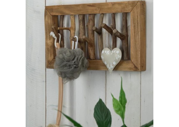 Κρεμάστρα τοίχου Nextdeco Tribeca από ανακυκλωμένο ξύλο teak Υ25x11/8x50εκ. Κρεμάστρα τοίχου Nextdeco Tribeca από ανακυκλωμένο ξύλο teak Υ25x11/8x50εκ.