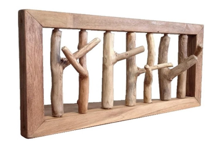 Κρεμάστρα τοίχου Nextdeco Tribeca από ανακυκλωμένο ξύλο teak Υ25x11/8x50εκ. Κρεμάστρα τοίχου Nextdeco Tribeca από ανακυκλωμένο ξύλο teak Υ25x11/8x50εκ.