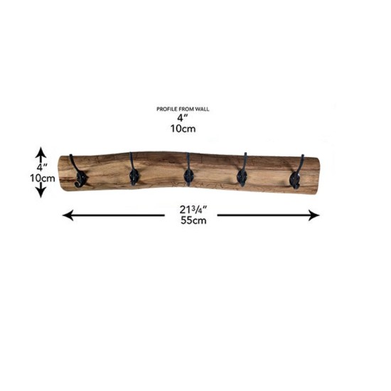Κρεμάστρα τοίχου Nextdeco Tribeca από ξύλο teak Υ10x10x55εκ. Κρεμάστρα τοίχου Nextdeco Tribeca από ξύλο teak Υ10x10x55εκ.