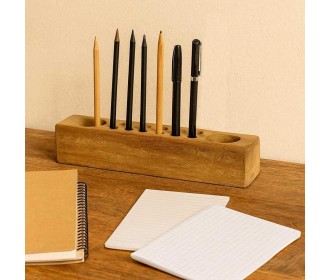 Μολυβοθήκη Nextdeco Tribeca ανακυκλωμένο ξύλο teak Y8x8x36εκ.