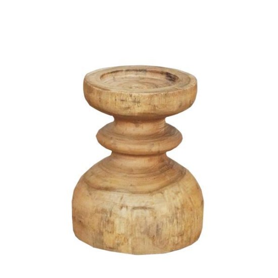 Κηροπήγιο Nextdeco Tribeca από ξύλο teak Ø10/12x16εκ.