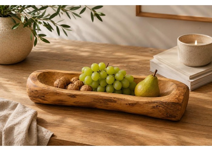 Μπωλ διακοσμητικό Nextdeco Tribeca ανακυκλωμένο ξύλο teak Y5x28x14εκ.