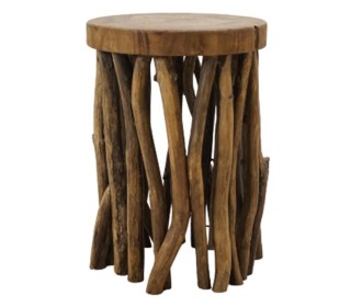 Τραπεζάκι Nextdeco Tribeca ανακυκλωμένο ξύλο teak Ø30x45εκ.